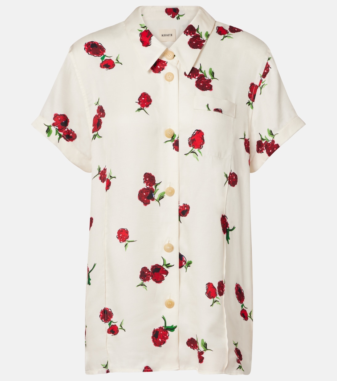 Camicia Keefe in twill con stampa | Khaite