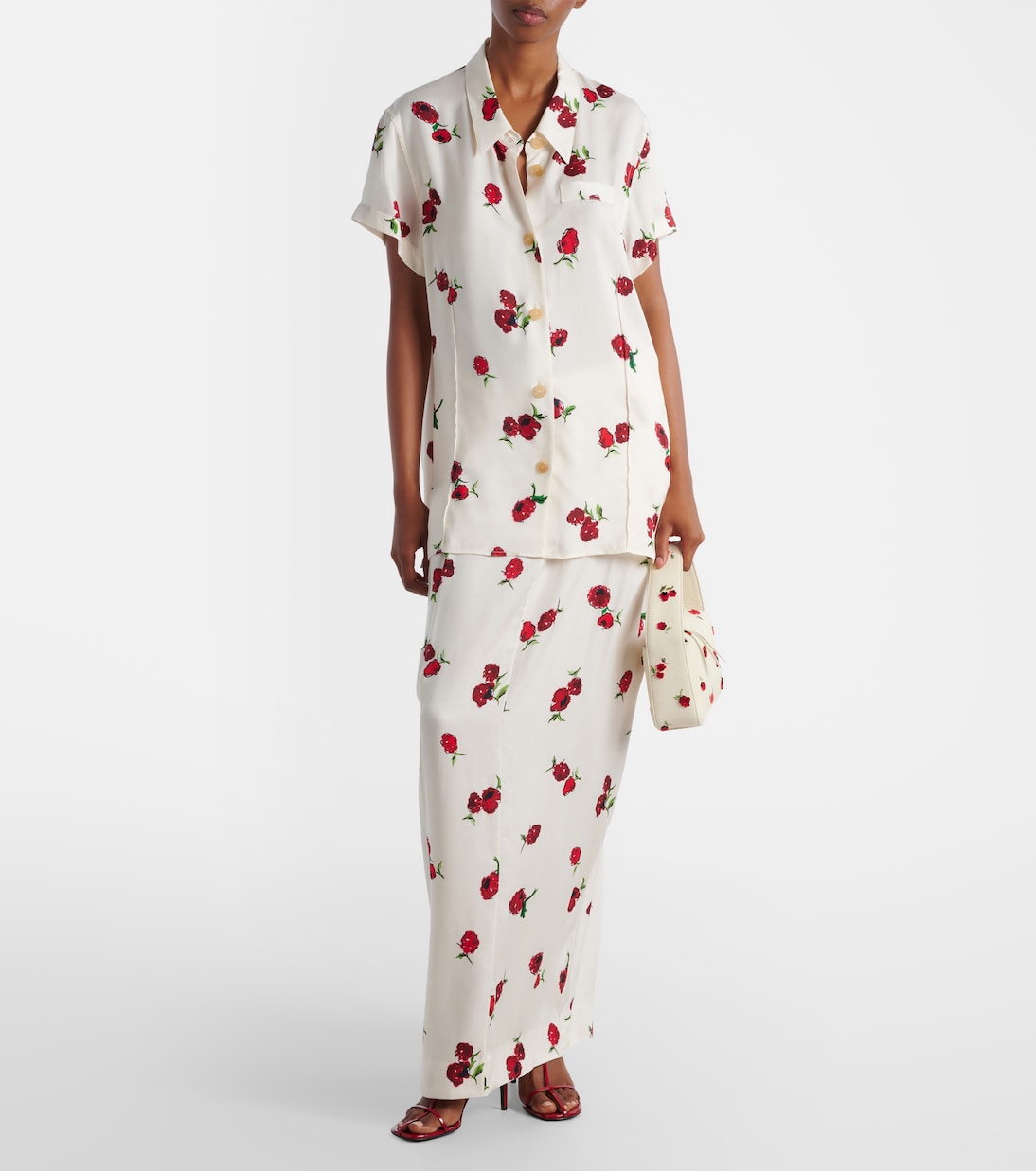 Camicia Keefe in twill con stampa | Khaite