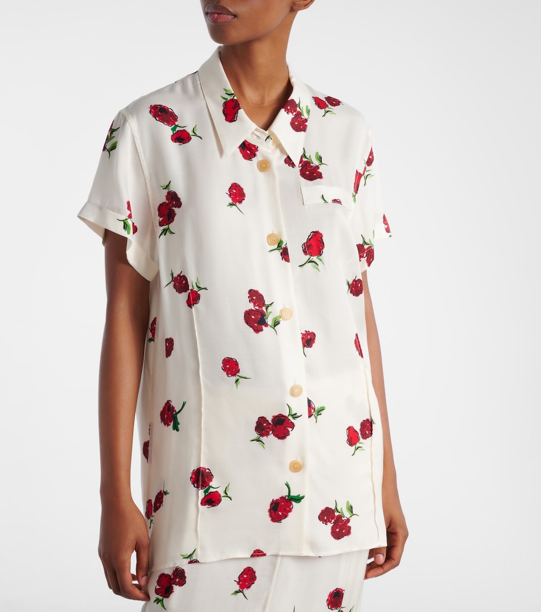 Camicia Keefe in twill con stampa | Khaite