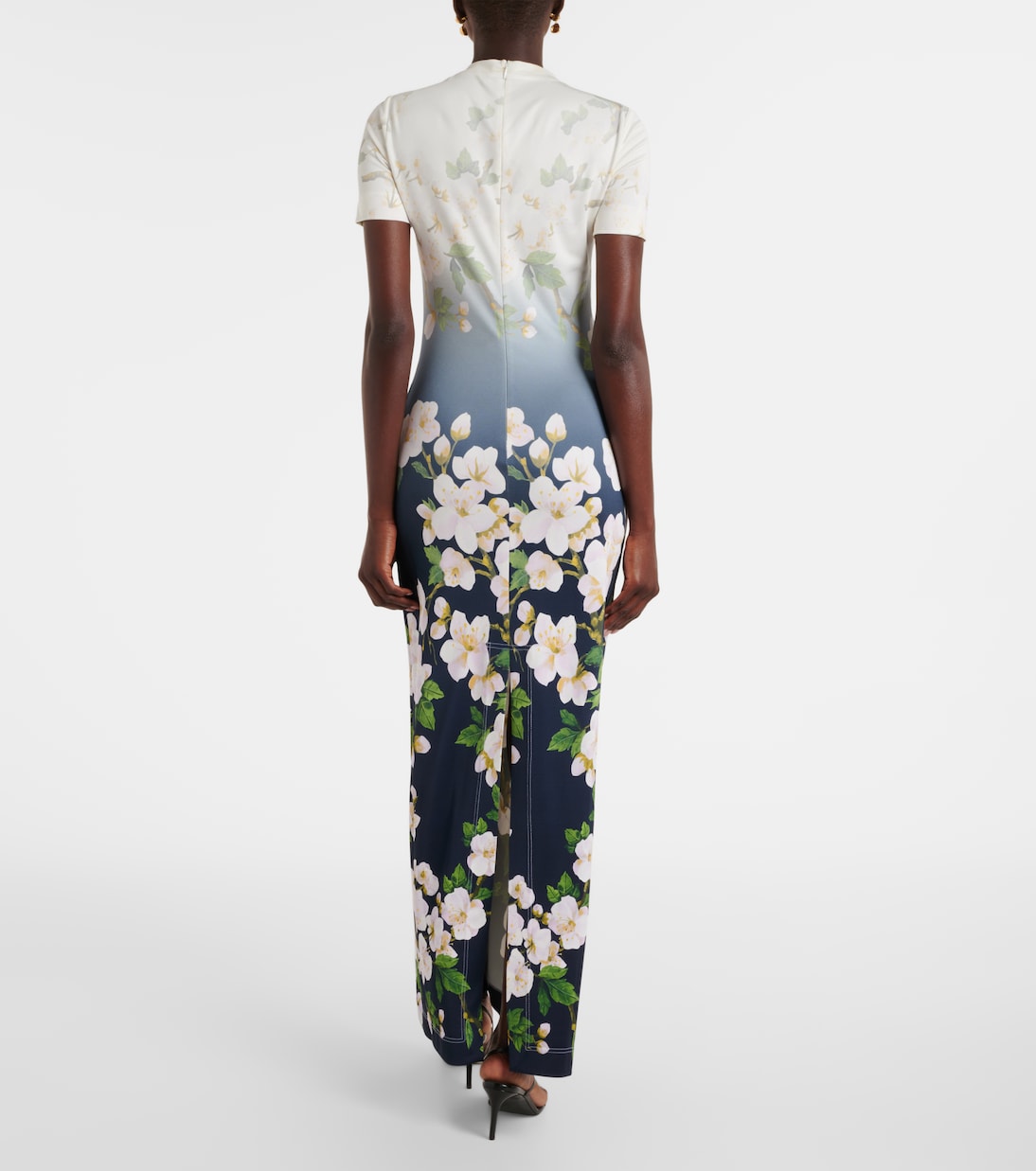 Abito lungo con stampa floreale | Oscar de la Renta