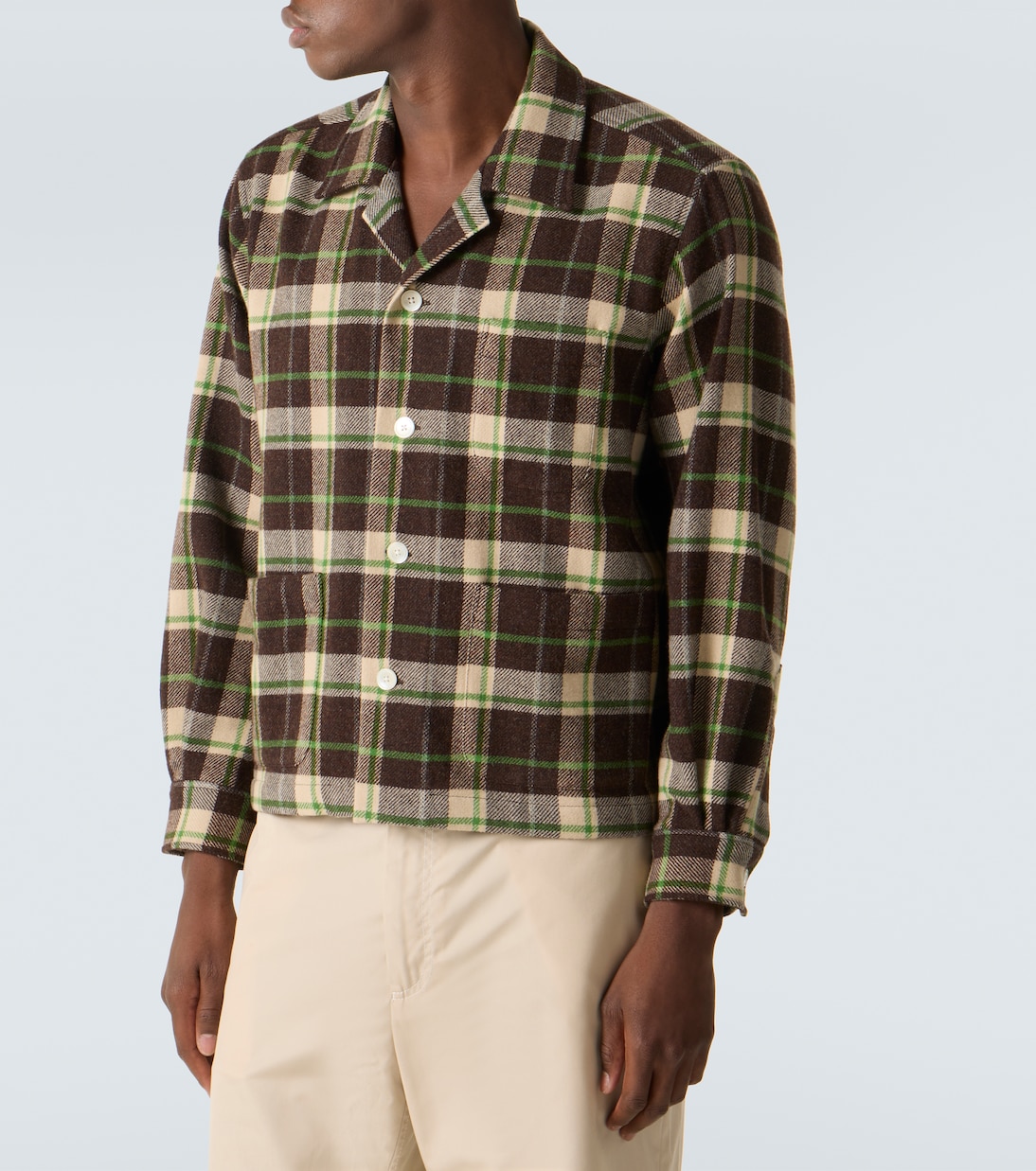 Woodcrest plaid wool flannel overshirt | Bode