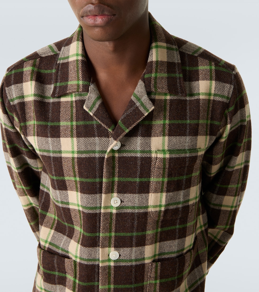 Woodcrest plaid wool flannel overshirt | Bode