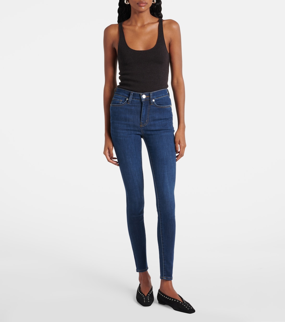 Le high-rise skinny jeans | Frame