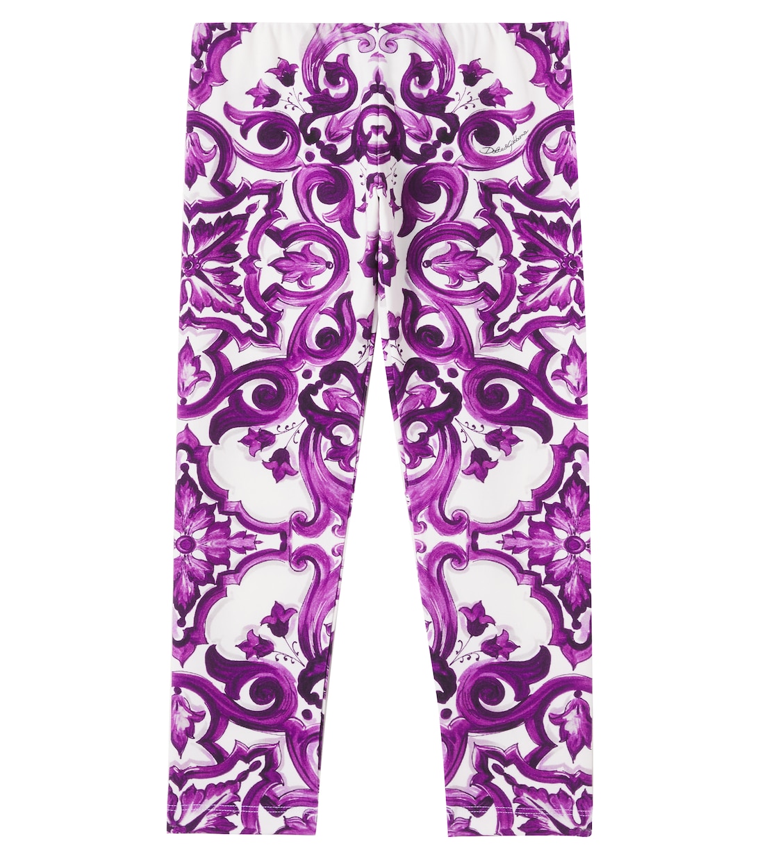 Leggings Majolica aus einem Baumwollgemisch | Dolce&Gabbana Kids