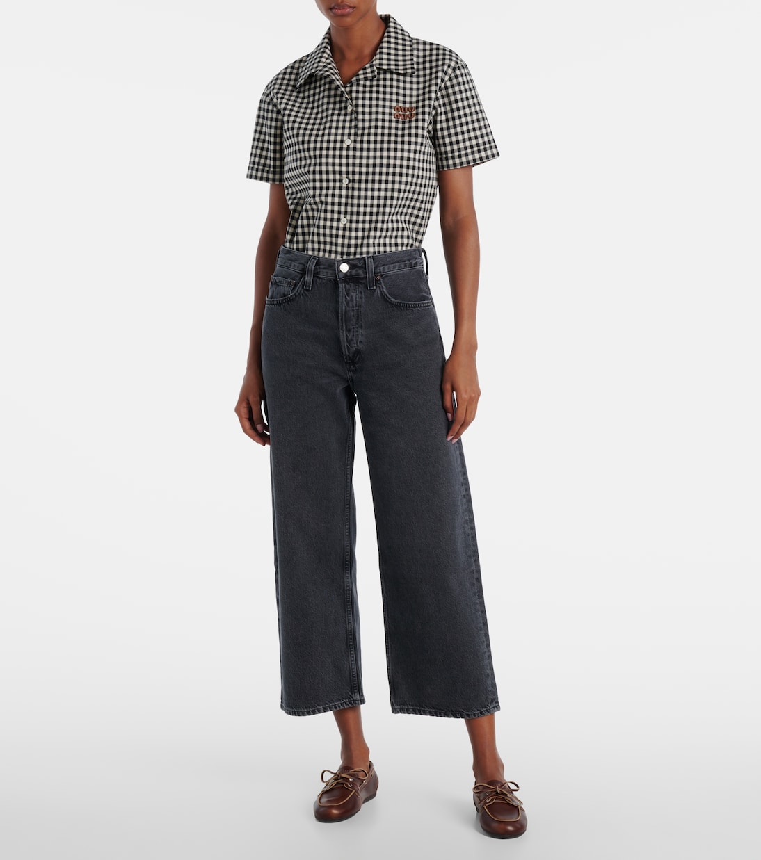Arc cropped mid-rise wide-leg jeans | Agolde