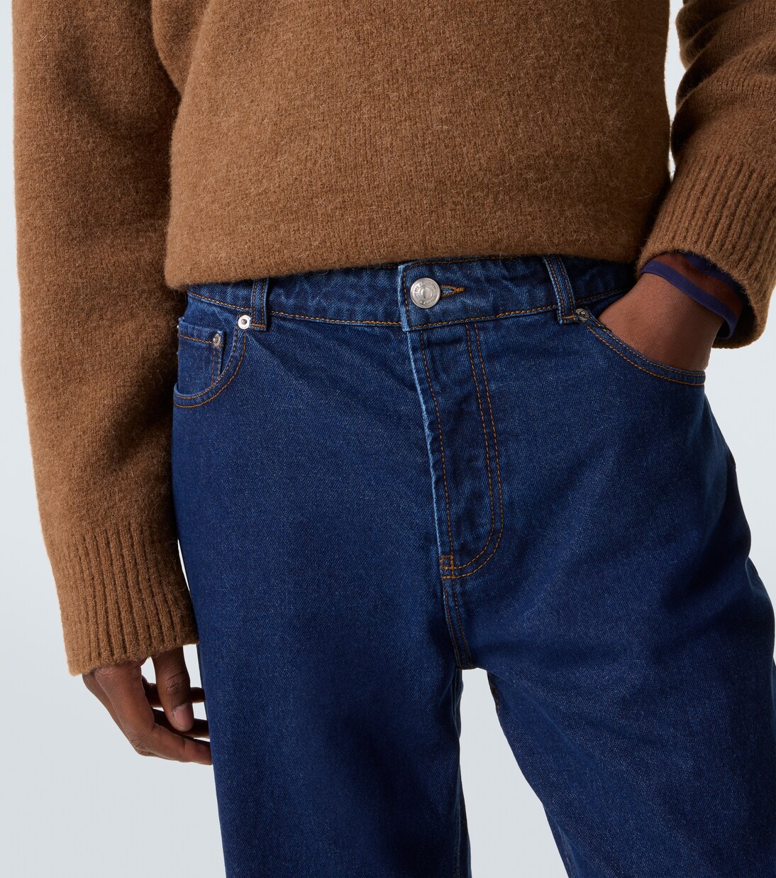 Jeans anchos de tiro medio | Ami Paris