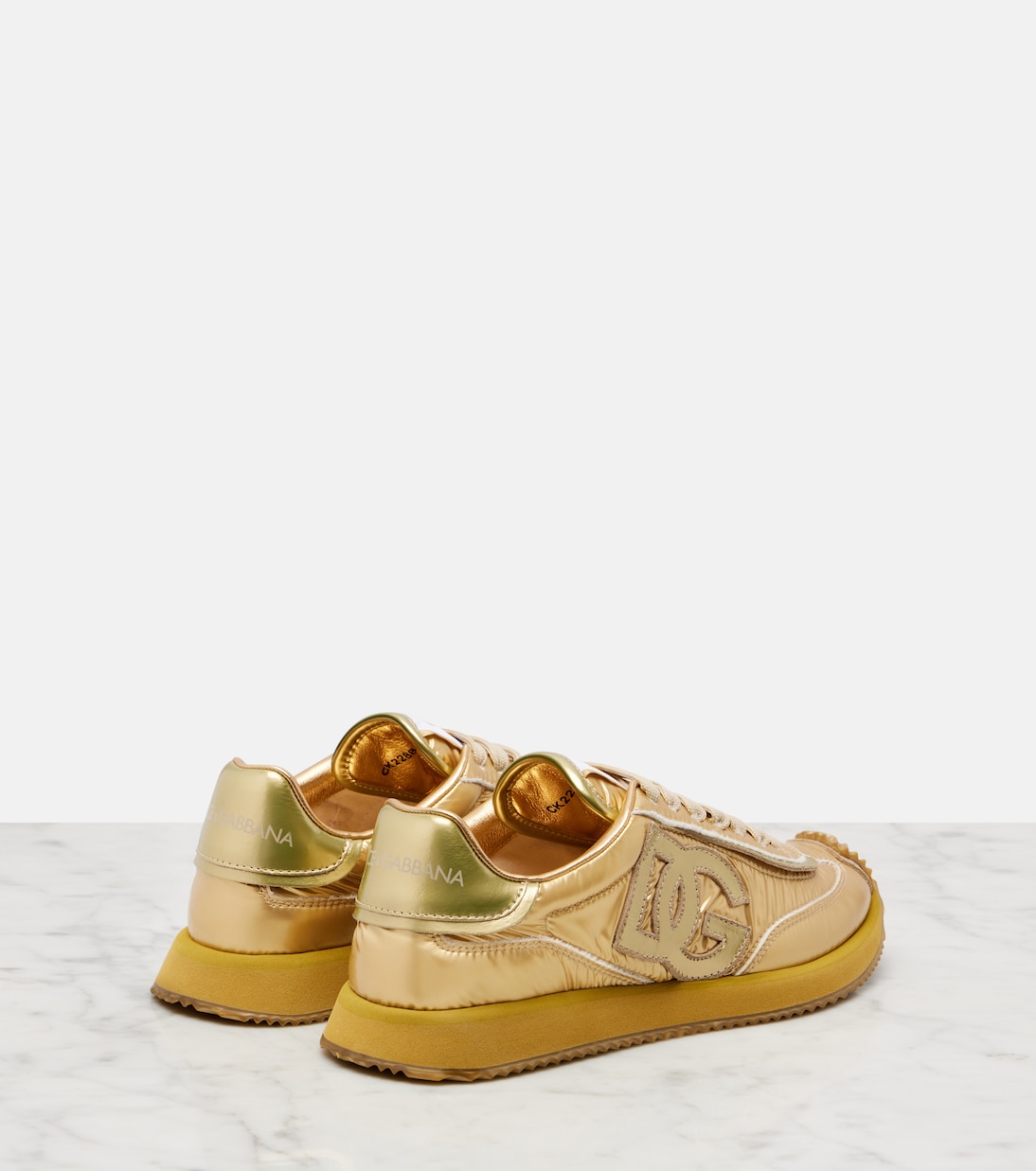 Sneakers DG Cushion aus Metallic-Leder | Dolce&Gabbana