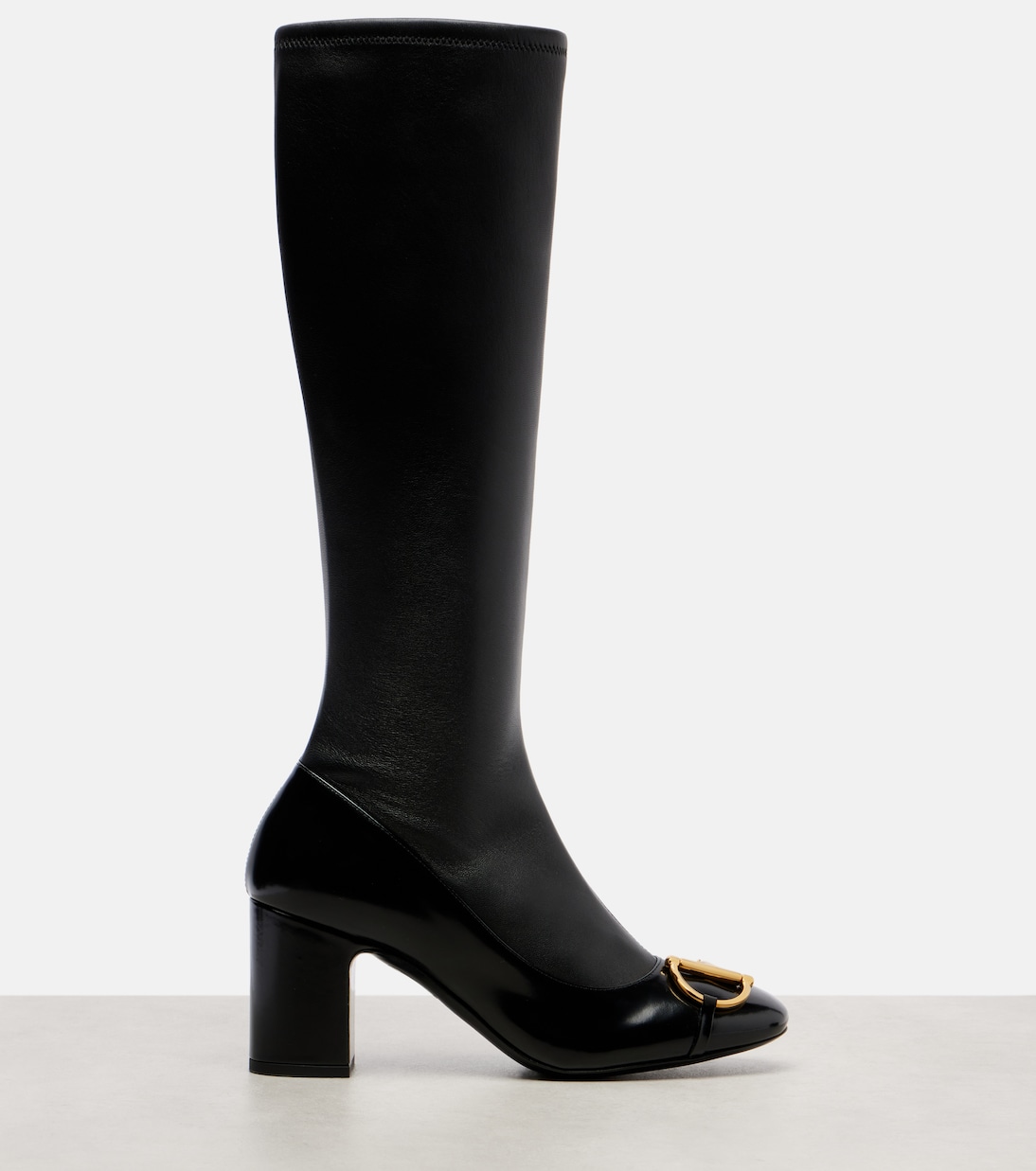 Alfa Horsebit 75 leather knee-high boots | Gucci