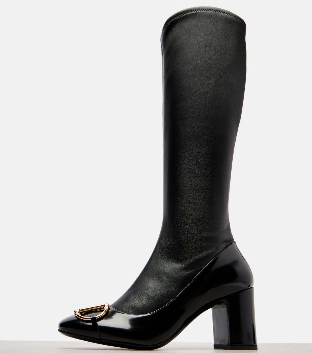 Alfa Horsebit 75 leather knee-high boots | Gucci