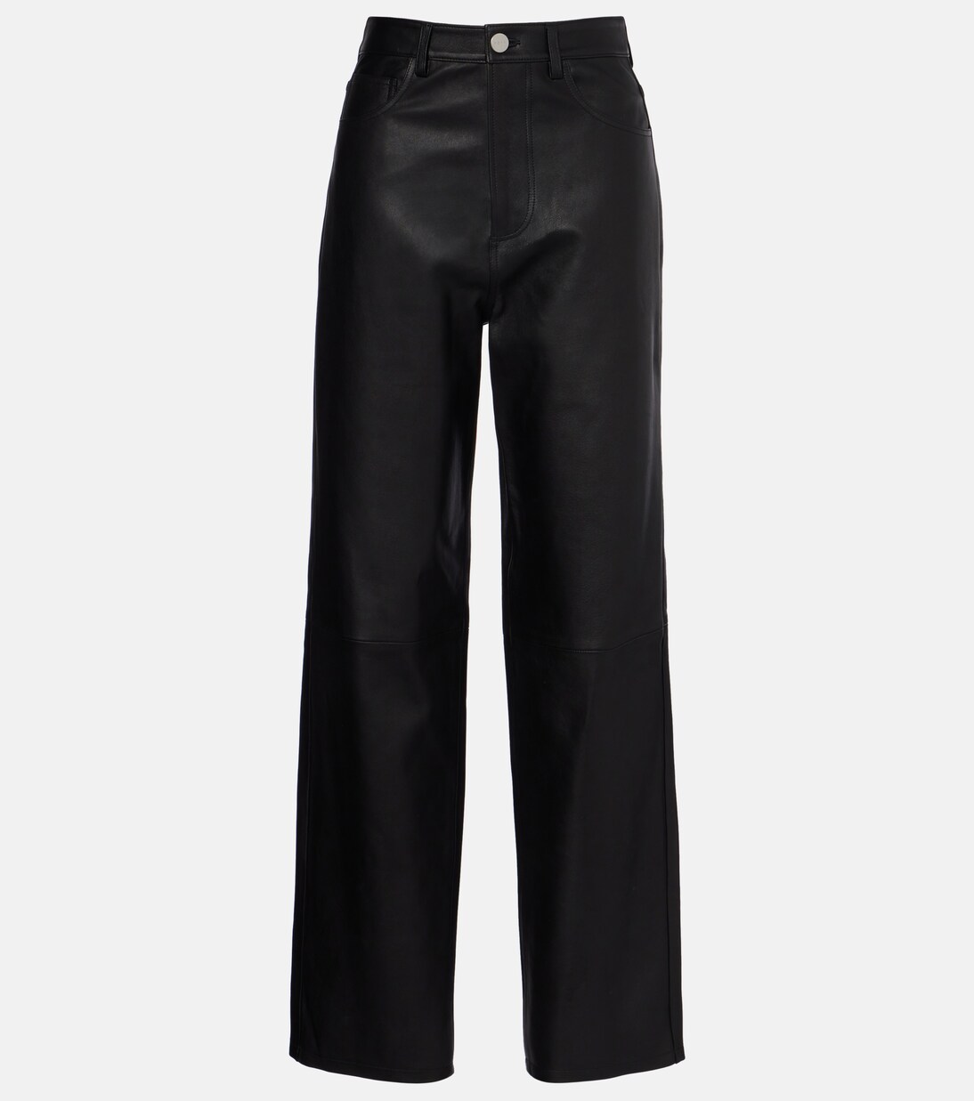 Pantalon ample à taille haute en cuir | Róhe