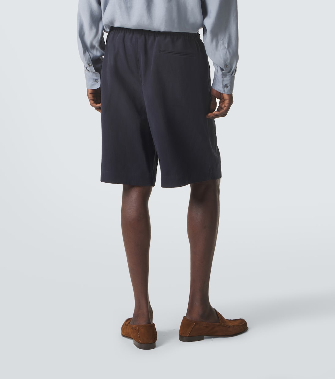 Linen canvas Bermuda shorts | Giorgio Armani