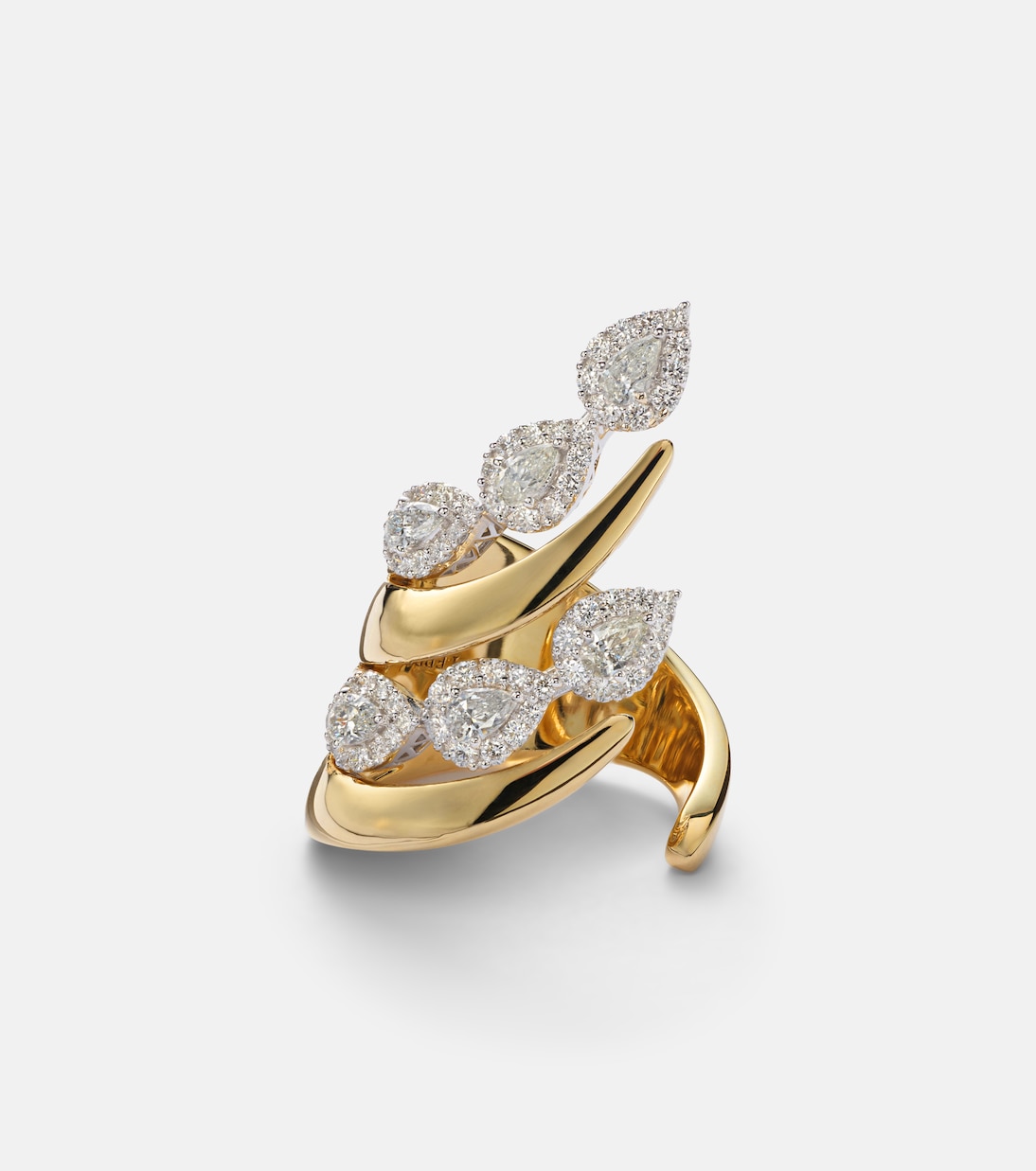 Ring Golden Strada aus 18kt Gelb- und Weißgold mit Diamanten | Yeprem