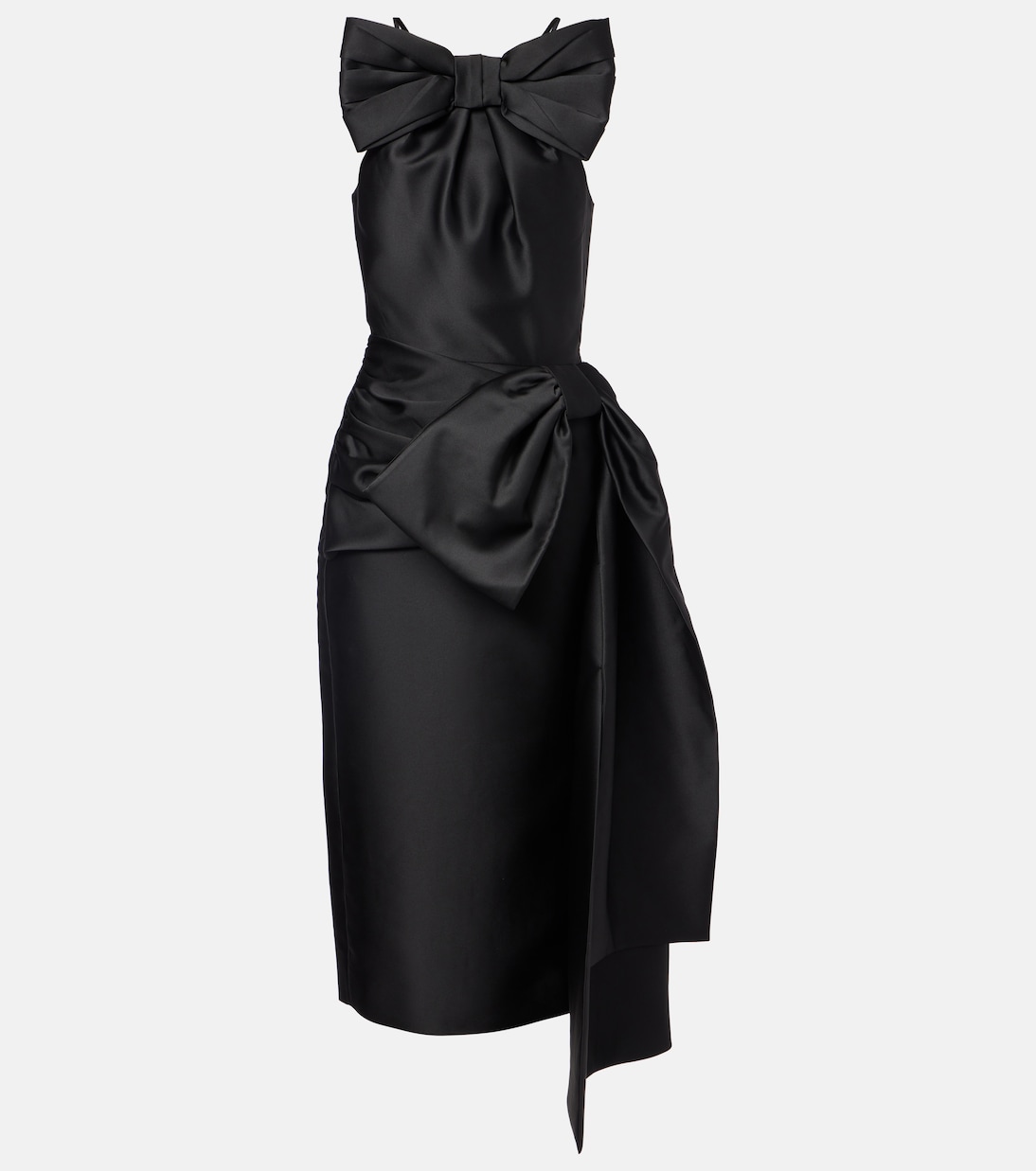 Bow-detail wool and silk-blend midi dress | Shushu/Tong