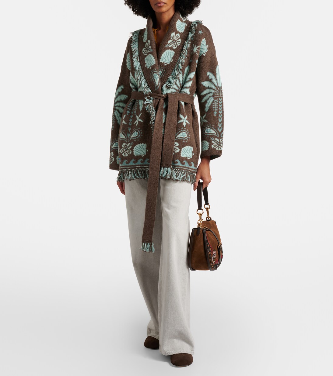 Cárdigan Echoes Of The Island de lana y algodón | Alanui