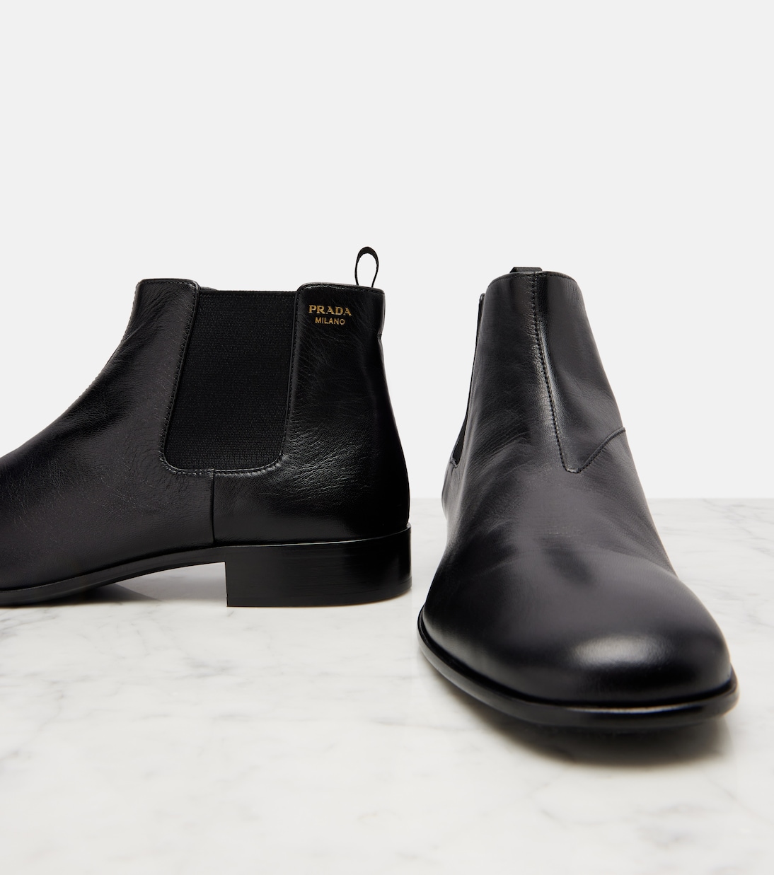 Leather Chelsea boots | Prada