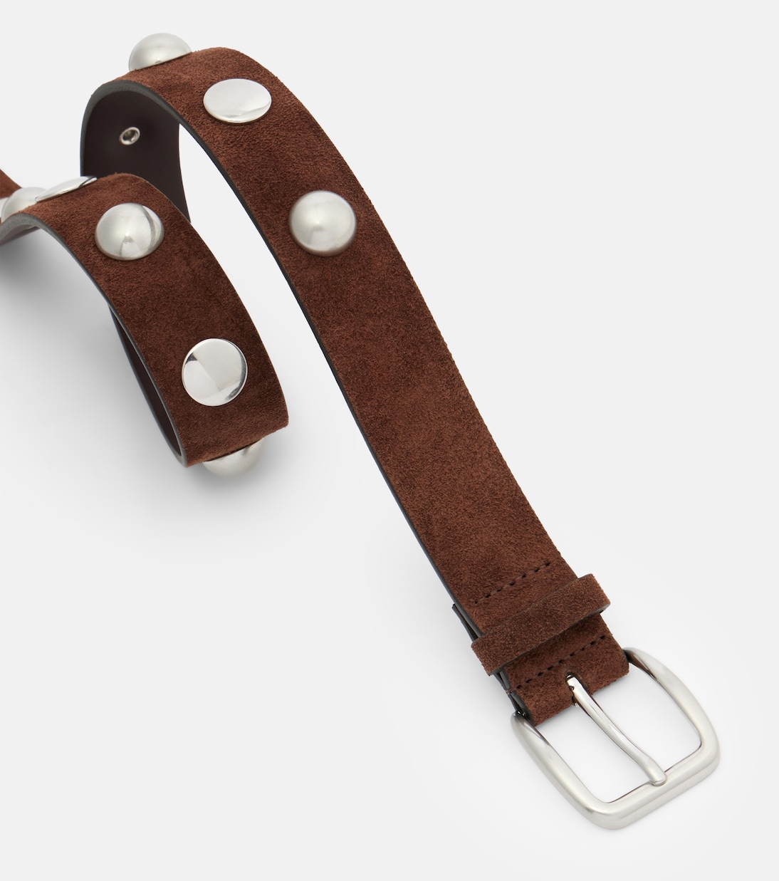 Studded suede belt | Nour Hammour