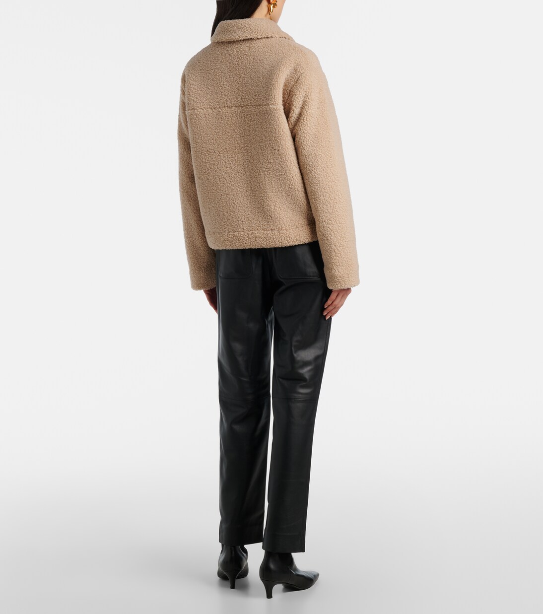 Pantalones rectos cropped de piel | Vince