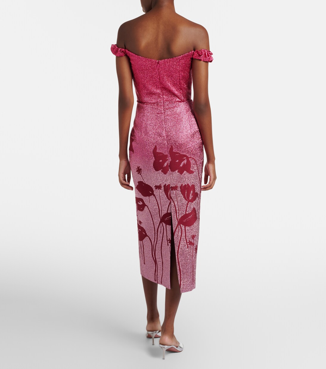 Vestido corsé Amina de lamé floral | Markarian