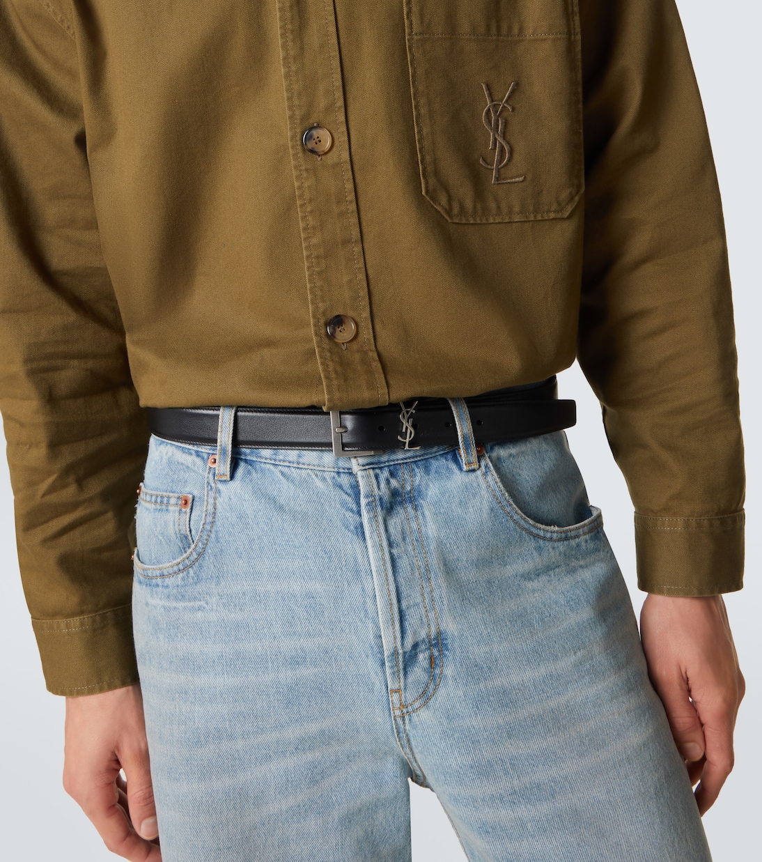 Cassandre leather belt | Saint Laurent