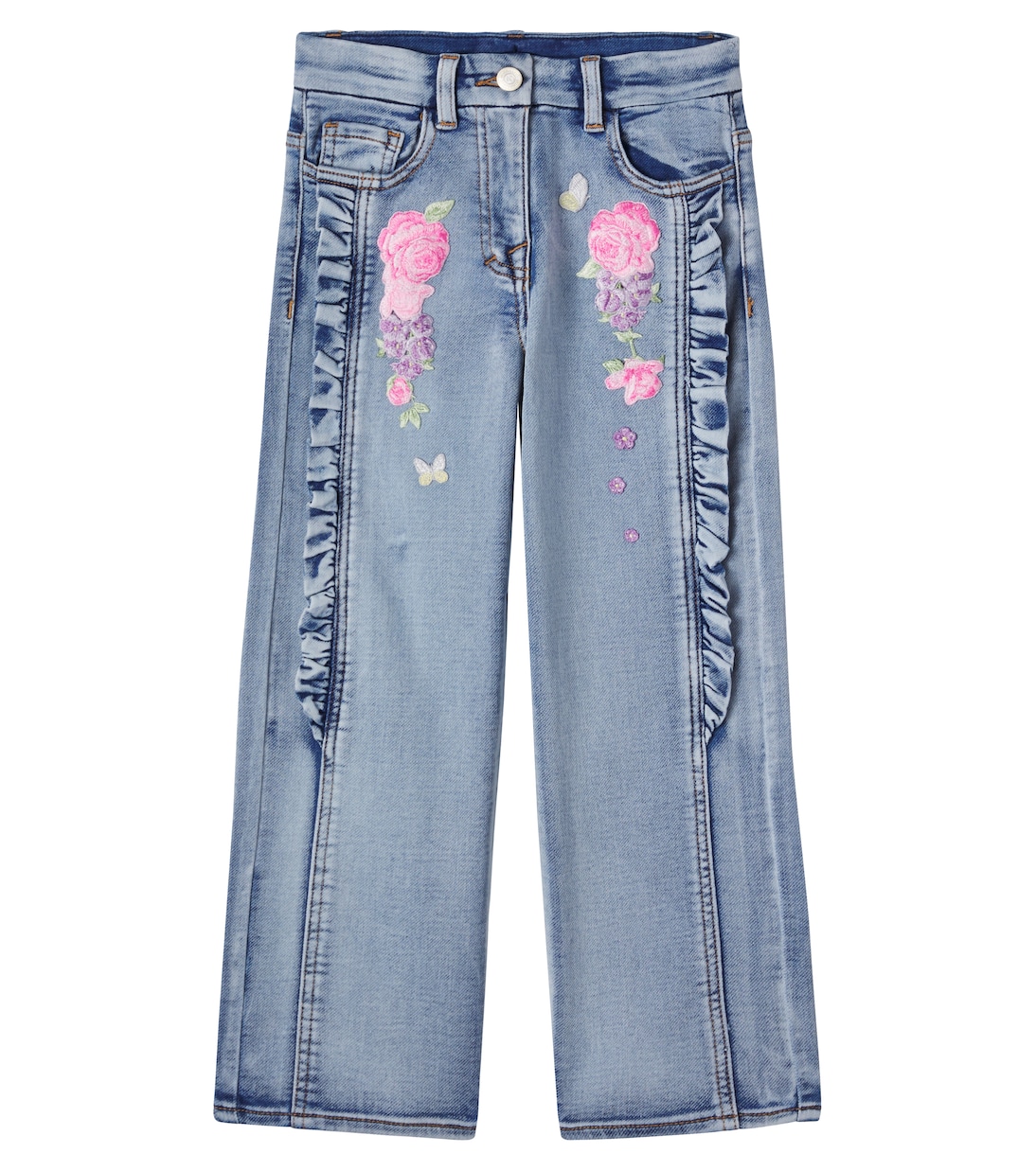 Bestickte Jeans | Monnalisa