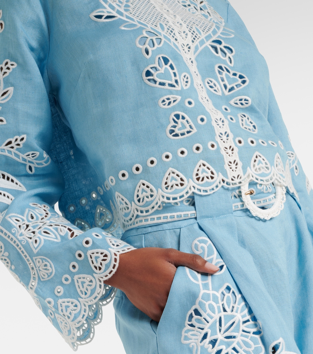 Besticktes Top aus Leinen | Farm Rio