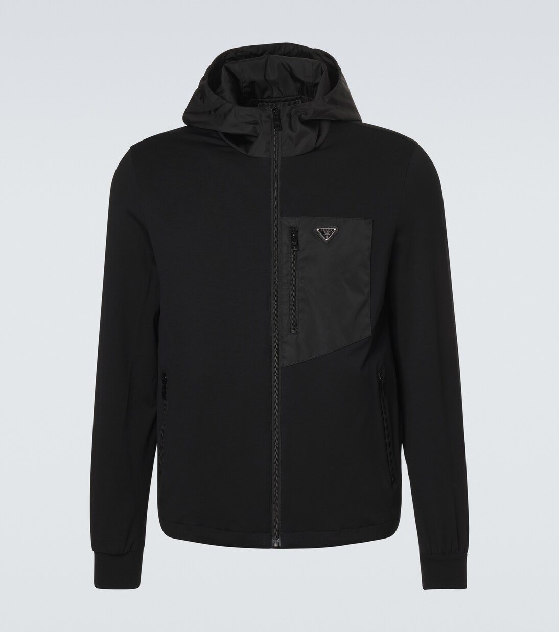 Re-Nylon and cotton-blend hoodie | Prada