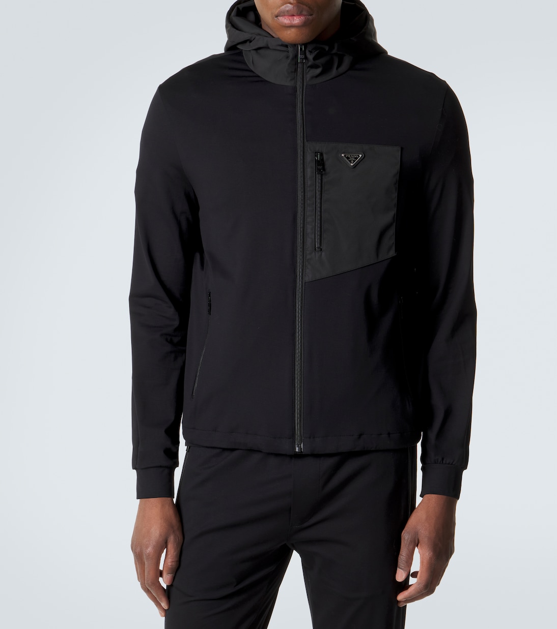 Re-Nylon and cotton-blend hoodie | Prada