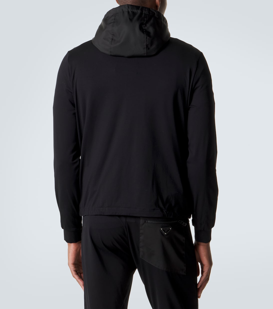 Re-Nylon and cotton-blend hoodie | Prada