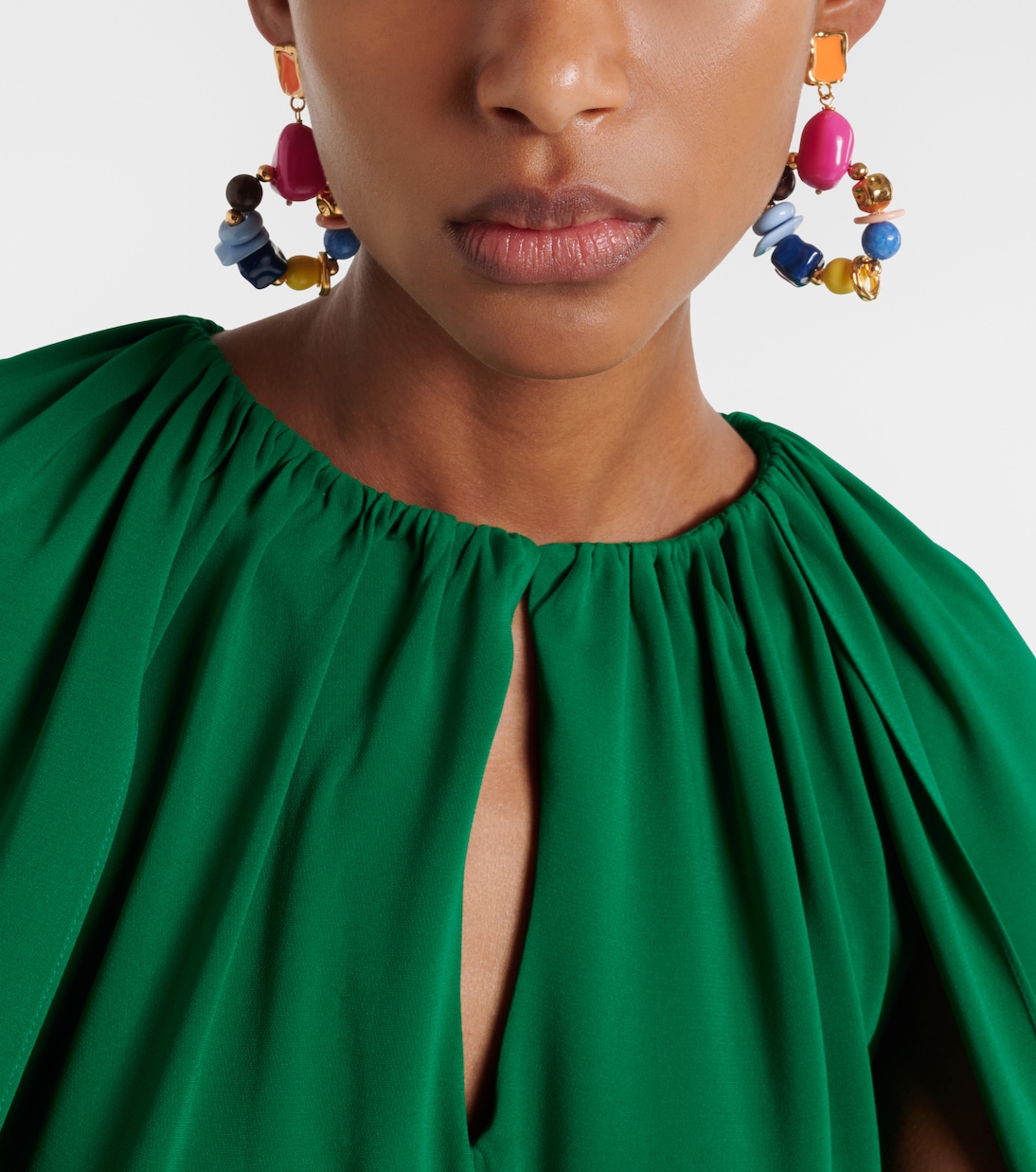 Beaded clip-on earrings | Oscar de la Renta