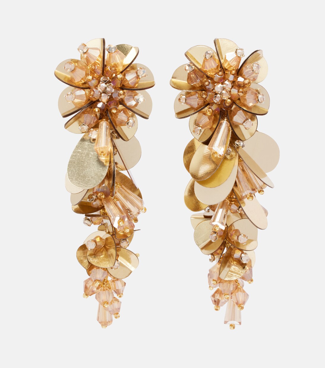 Boucles d’oreilles clip Bouquet à ornements | Oscar de la Renta