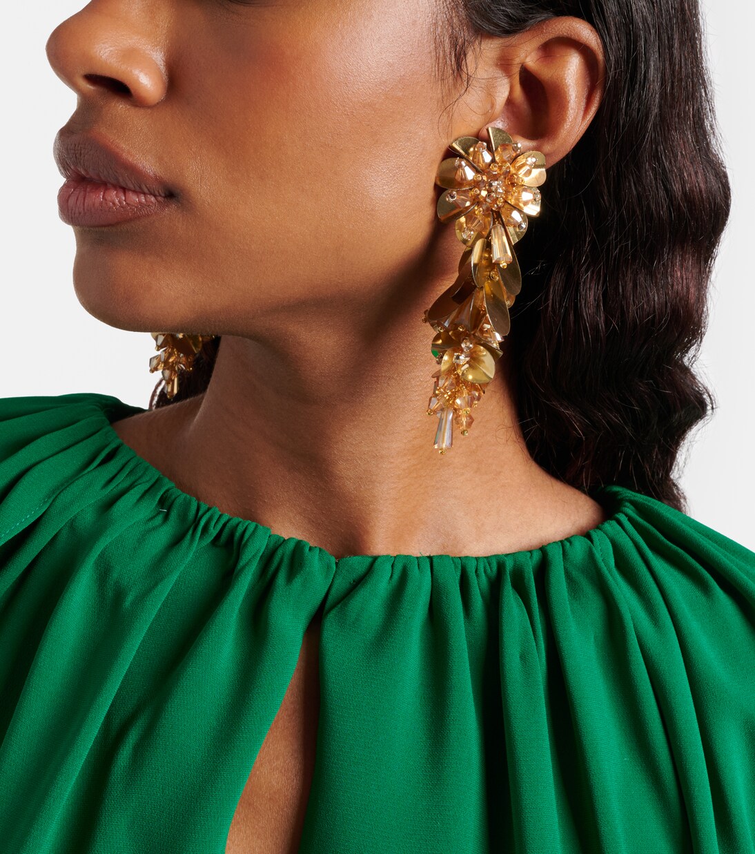 Boucles d’oreilles clip Bouquet à ornements | Oscar de la Renta