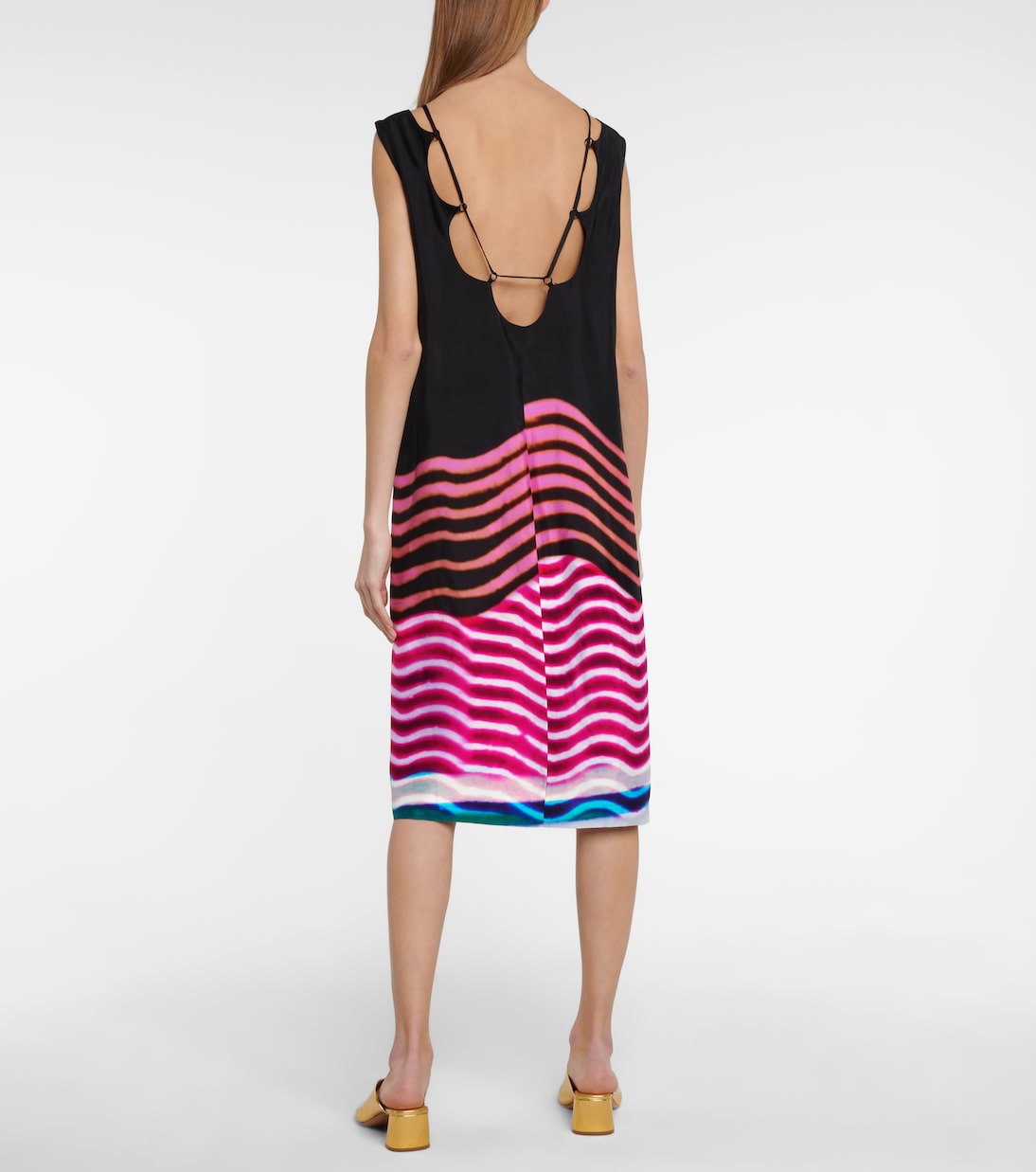 Printed boatneck midi dress | Dries Van Noten