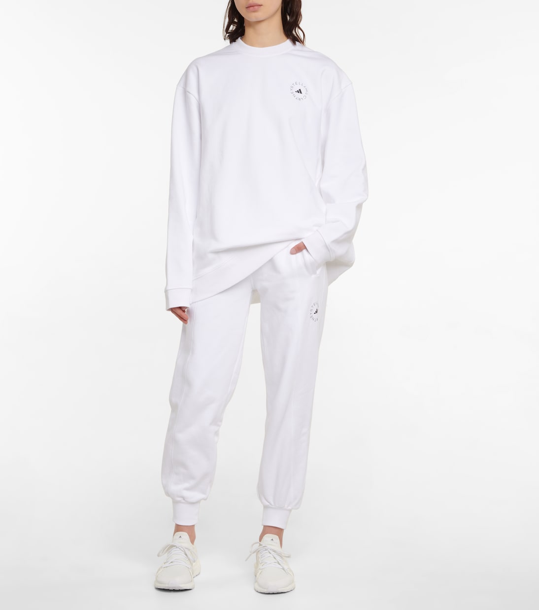 Felpa in jersey di cotone con logo | Adidas by Stella McCartney