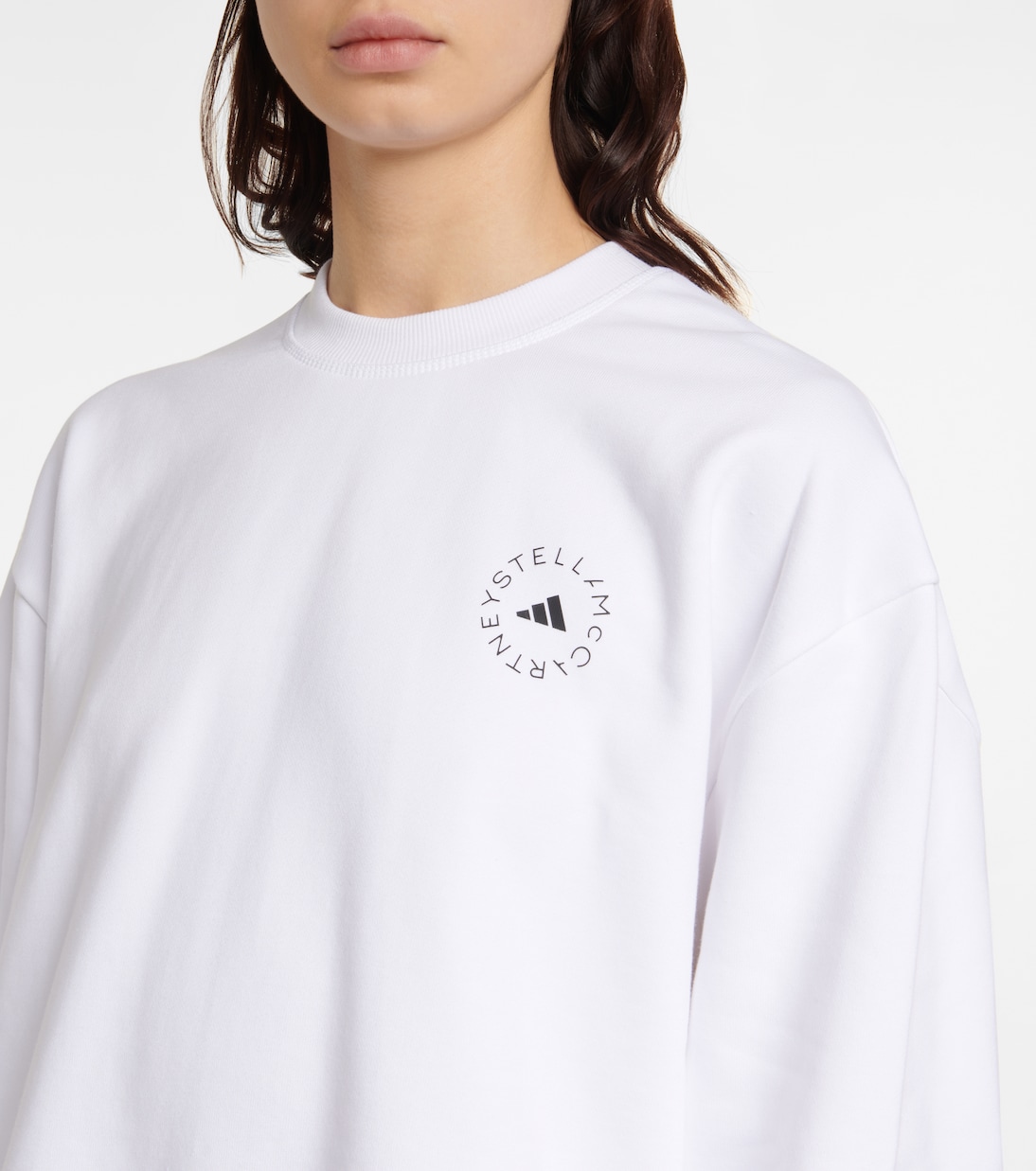 Felpa in jersey di cotone con logo | Adidas by Stella McCartney