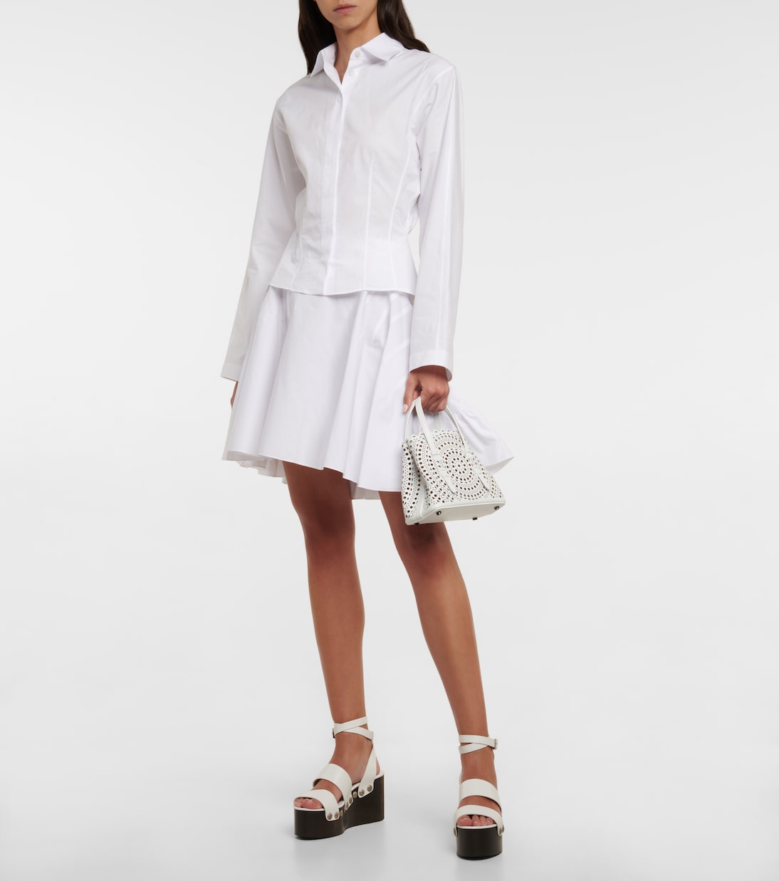 Mini-jupe en coton | Alaïa