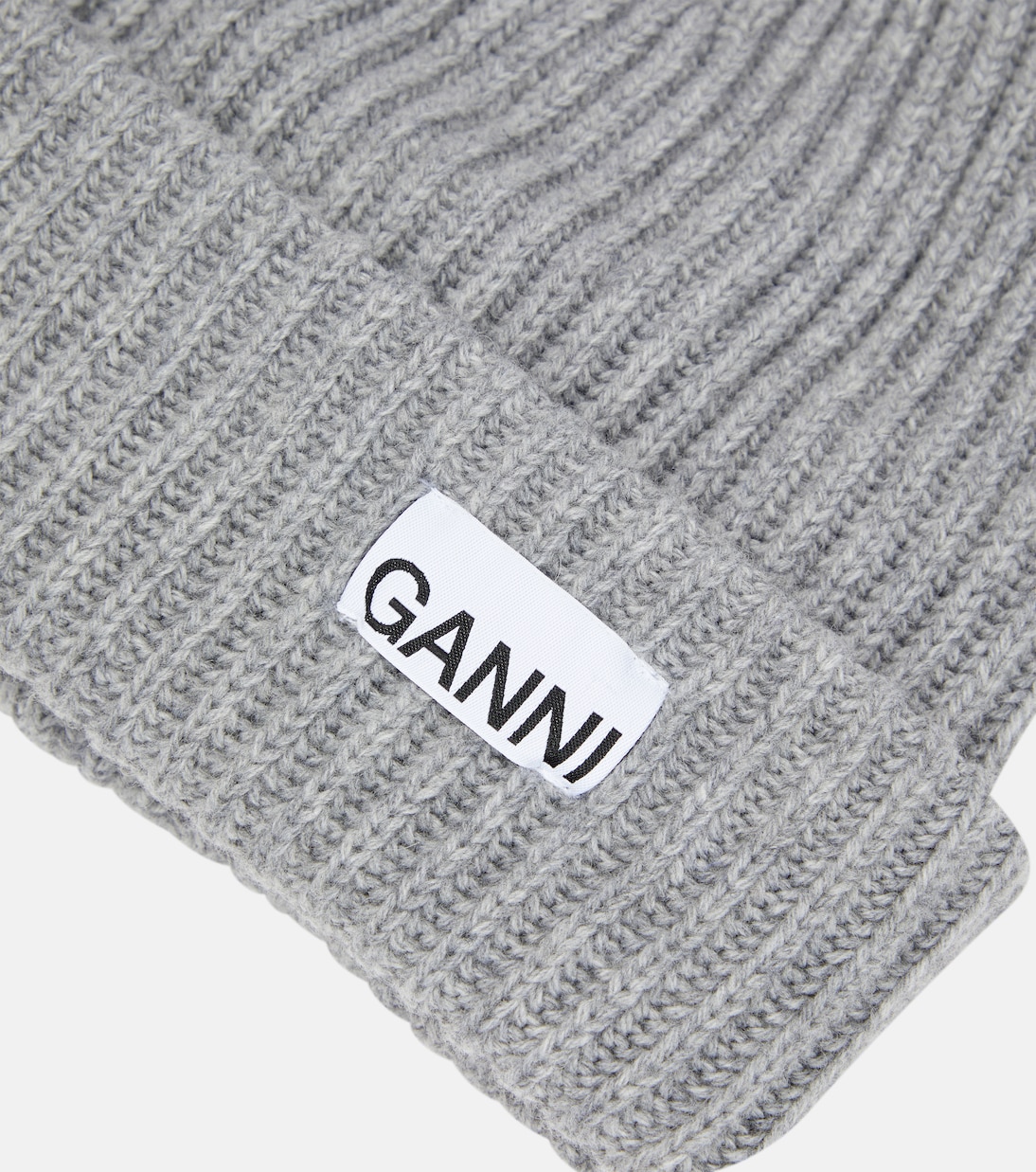 Ribbed-knit wool-blend beanie | Ganni