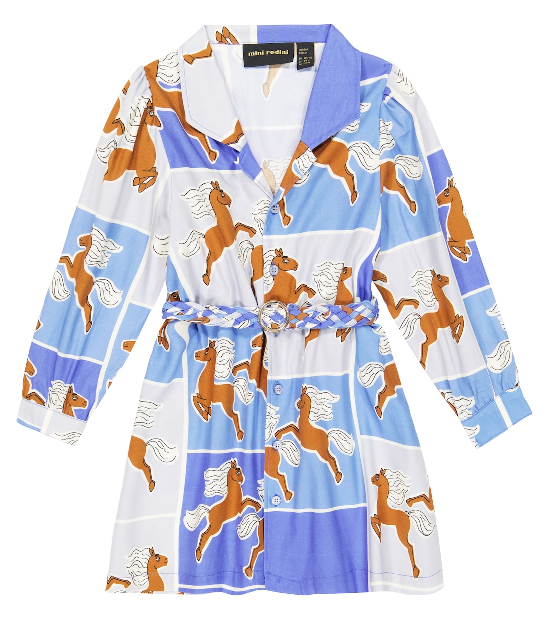 Robe chemise imprimée en coton | Mini Rodini