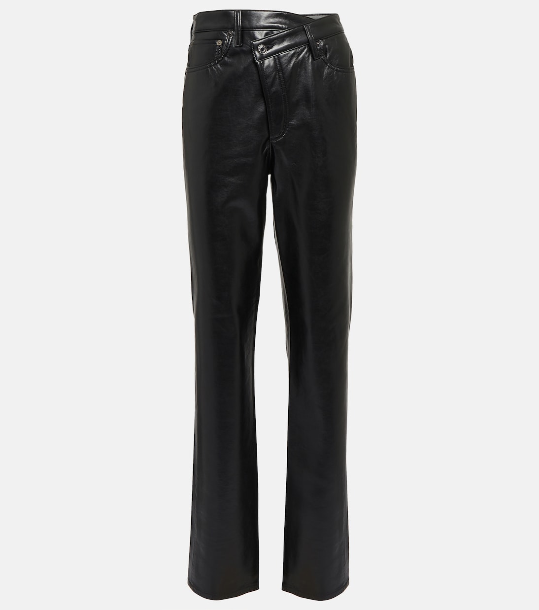 Criss-Cross high-rise faux leather pants | Agolde