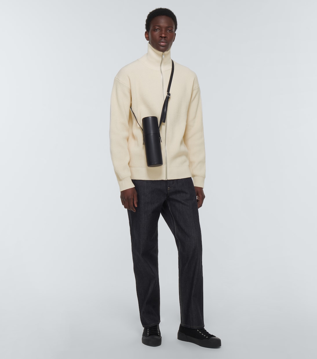 Chaqueta de algodón con cremallera | Jil Sander