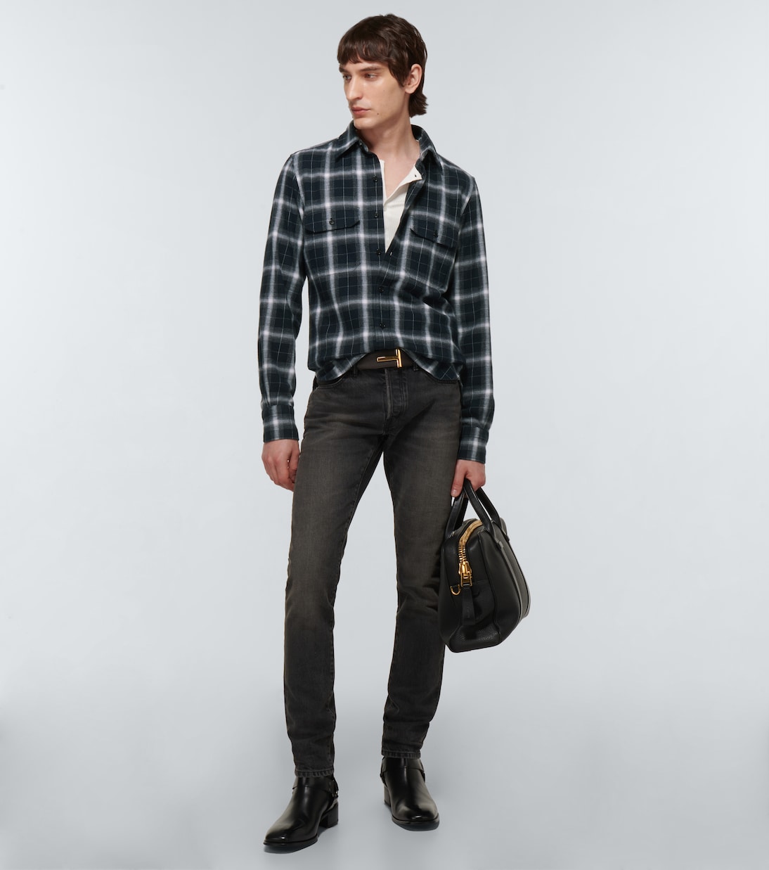 Camicia in cotone a quadri | Tom Ford