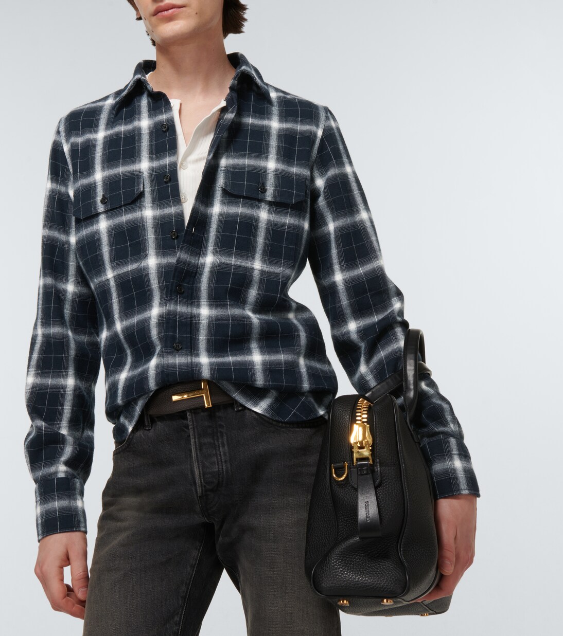 Camicia in cotone a quadri | Tom Ford