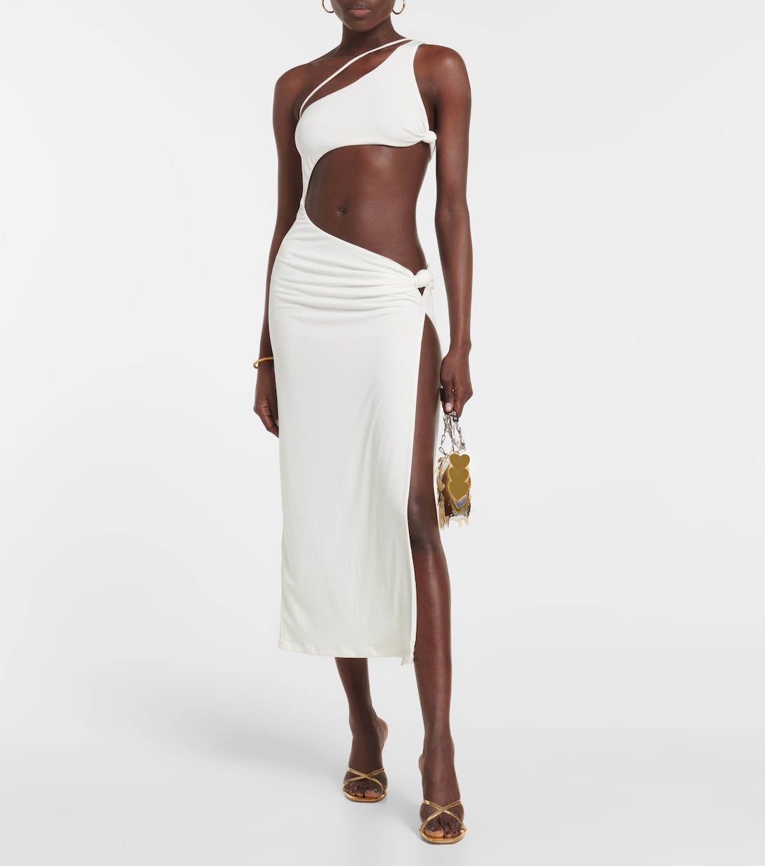 Ariana cutout one-shoulder beach dress | Bananhot