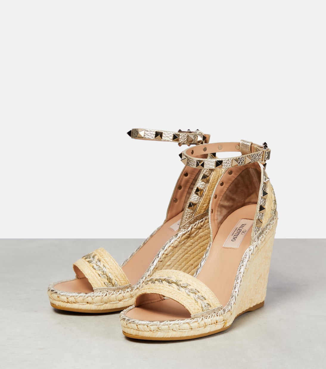 Alpargatas con cuña Rockstud | Valentino Garavani