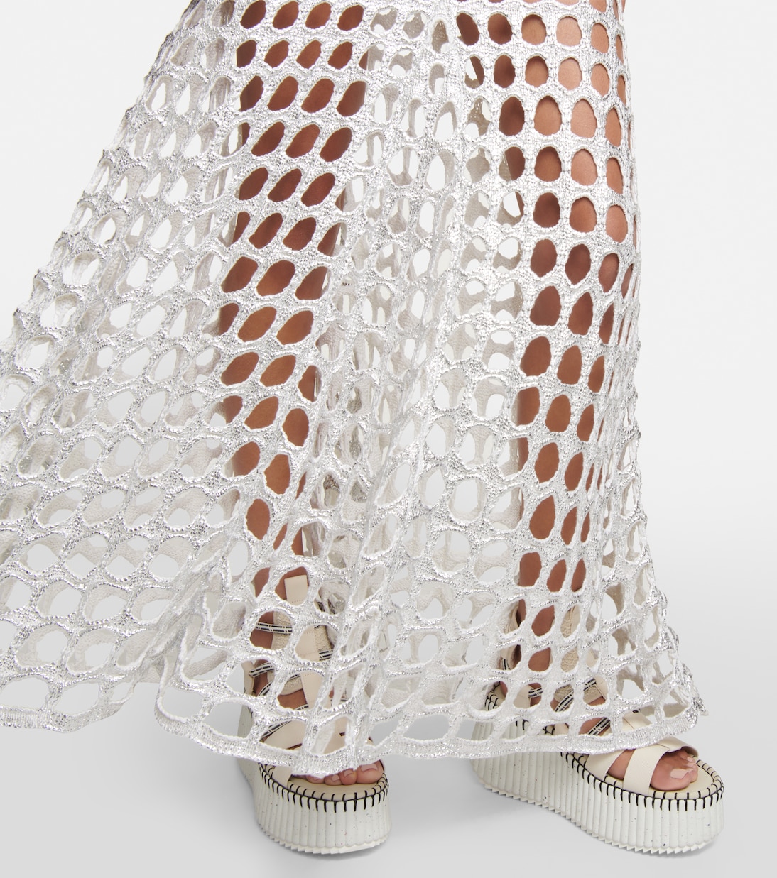 Abito lungo in crochet di seta | Chloé