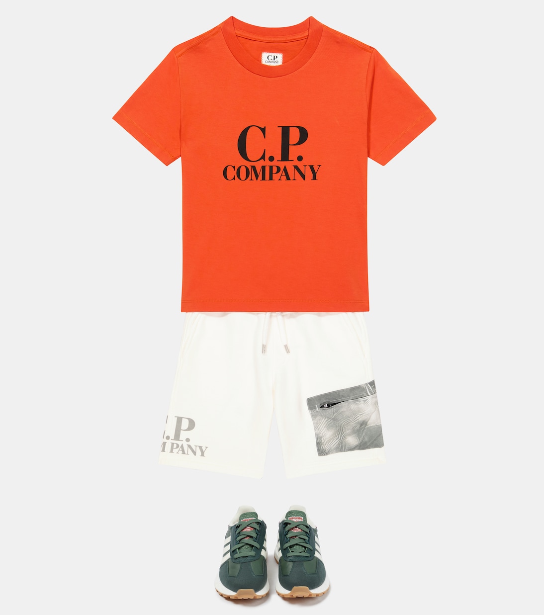 Shorts in cotone con stampa | C.P. Company Kids