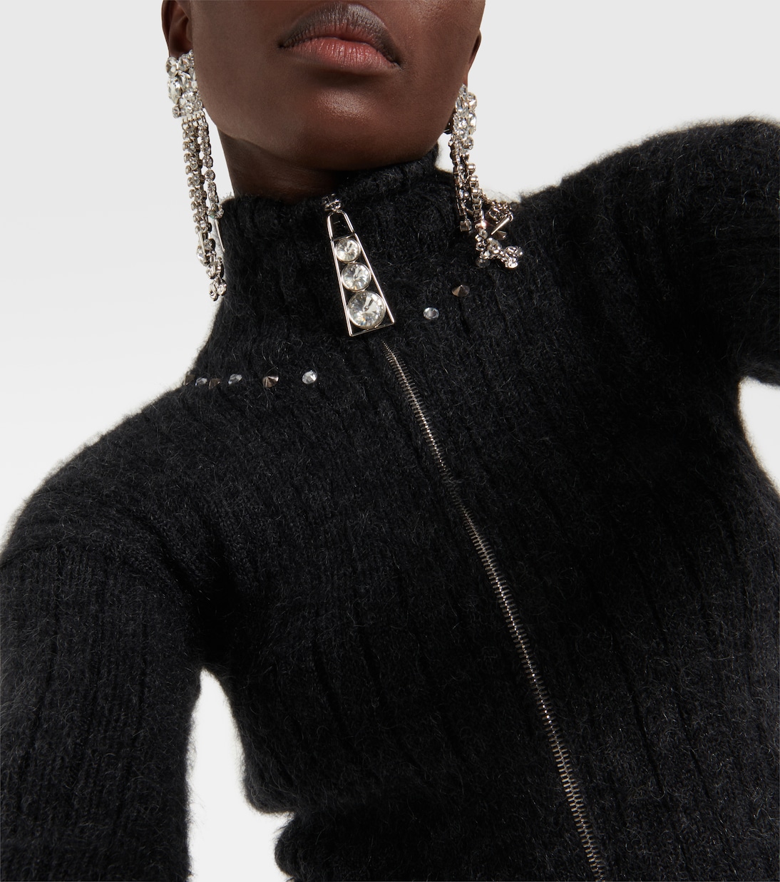 Pullover in misto lana con decorazioni | Alessandra Rich