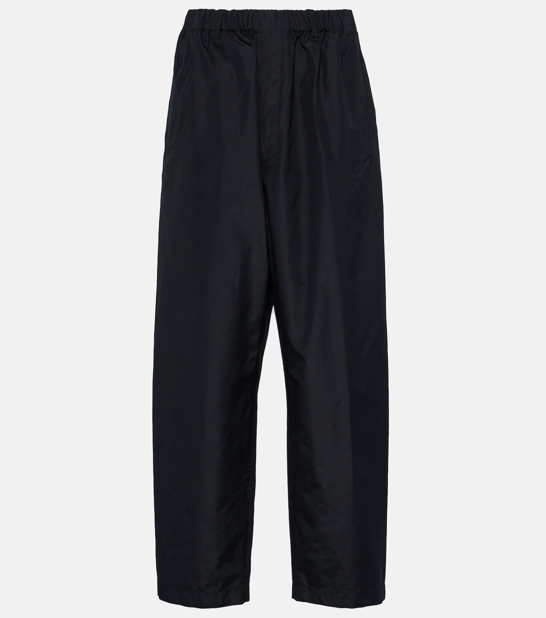 Pantalon tapered à taille haute en soie | Lemaire