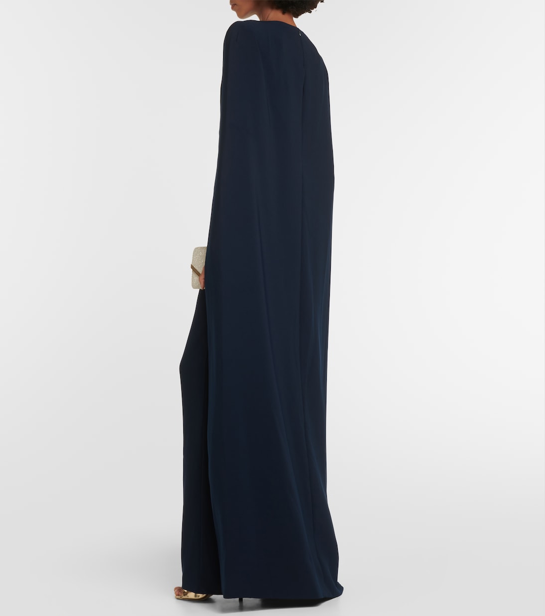 Embellished cape crêpe gown | Jenny Packham