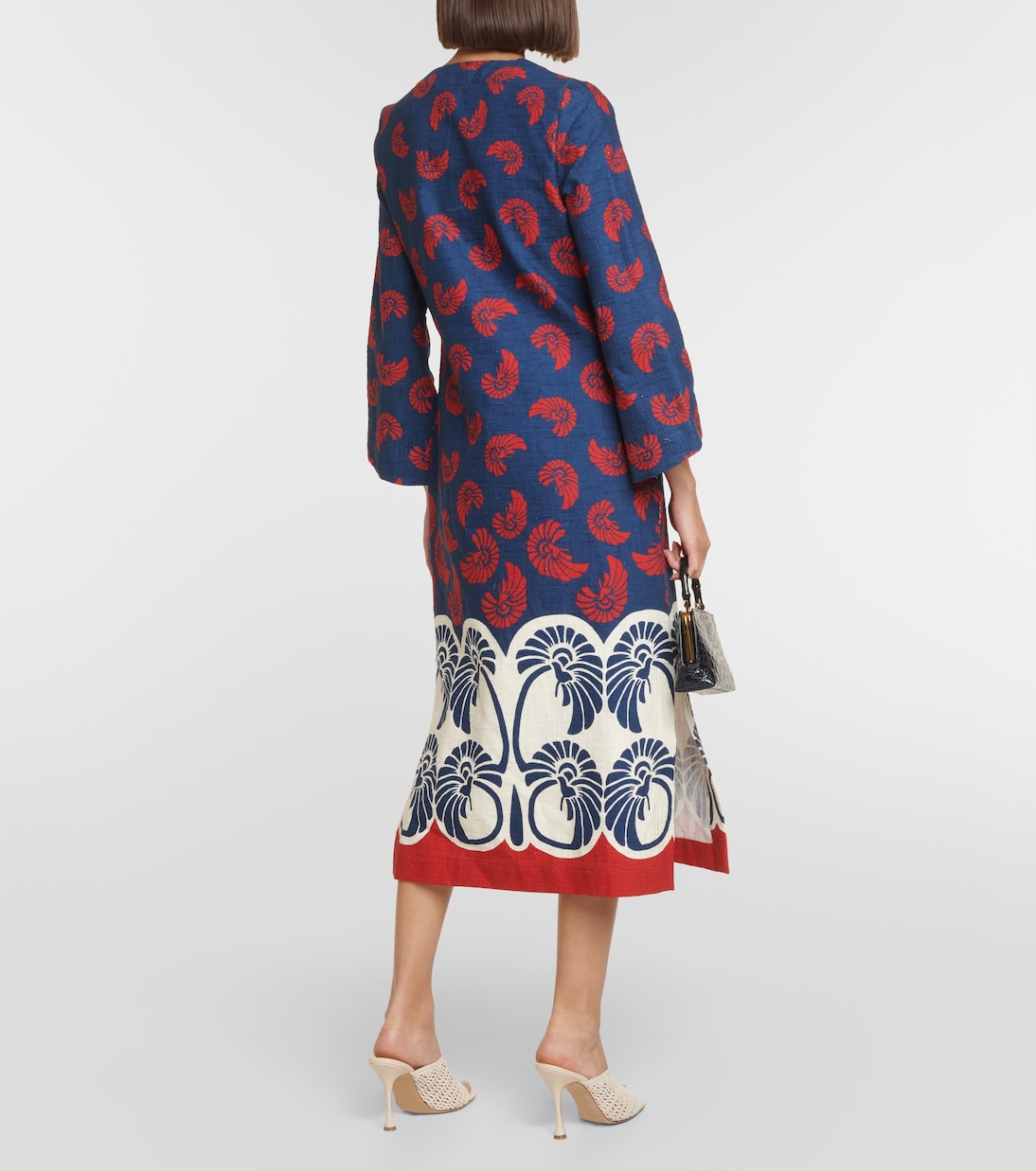 Abito midi in misto cotone con stampa | La DoubleJ