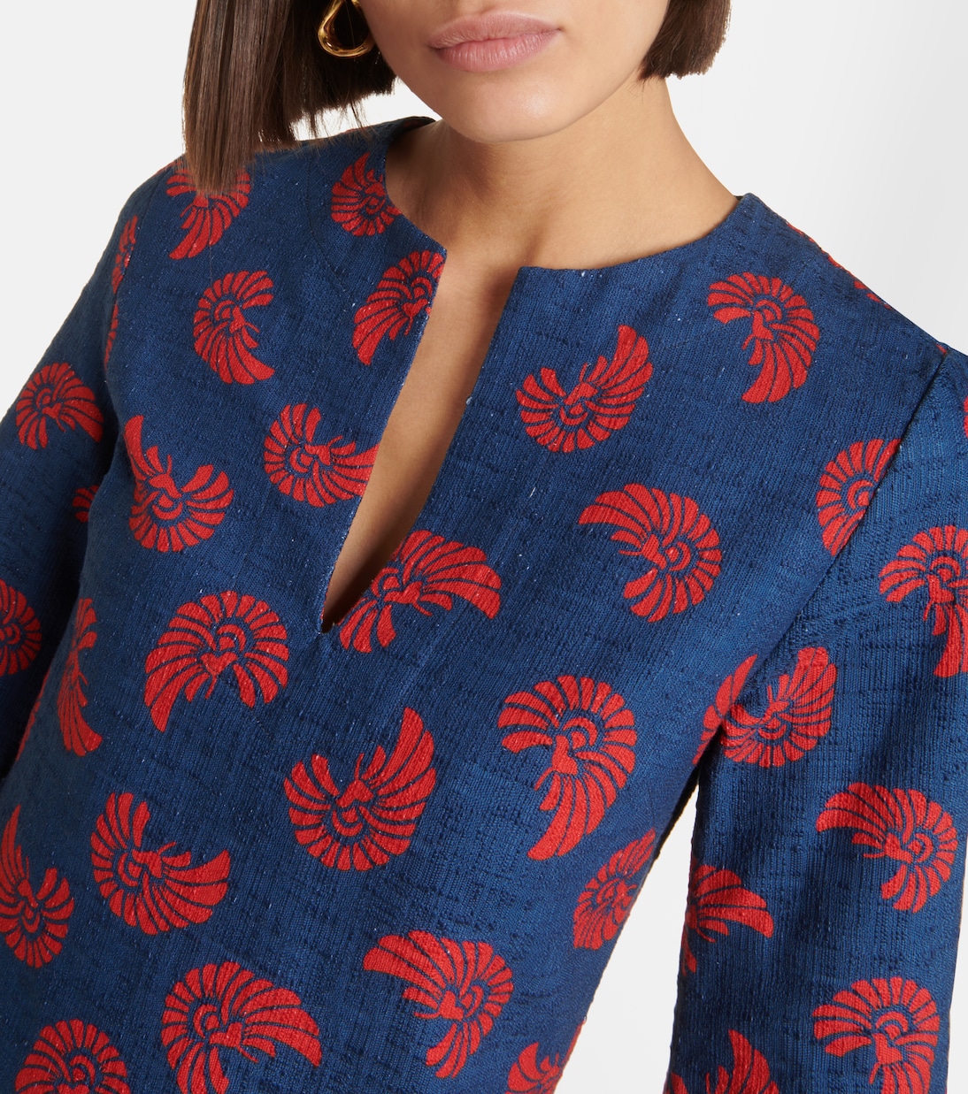 Abito midi in misto cotone con stampa | La DoubleJ